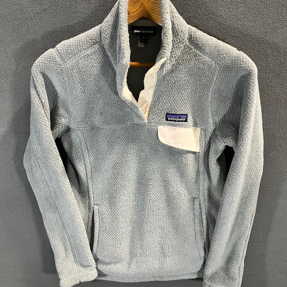 Patagonia Re-Tool Snap-T Fleece Pullover Jacket Light Blue Grey XS